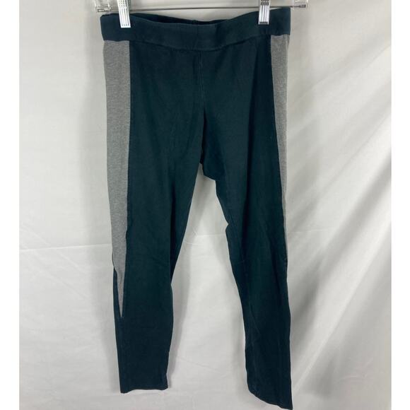 Aerie Black and Grey Stripe Leggings Medium - Picture 1 of 6